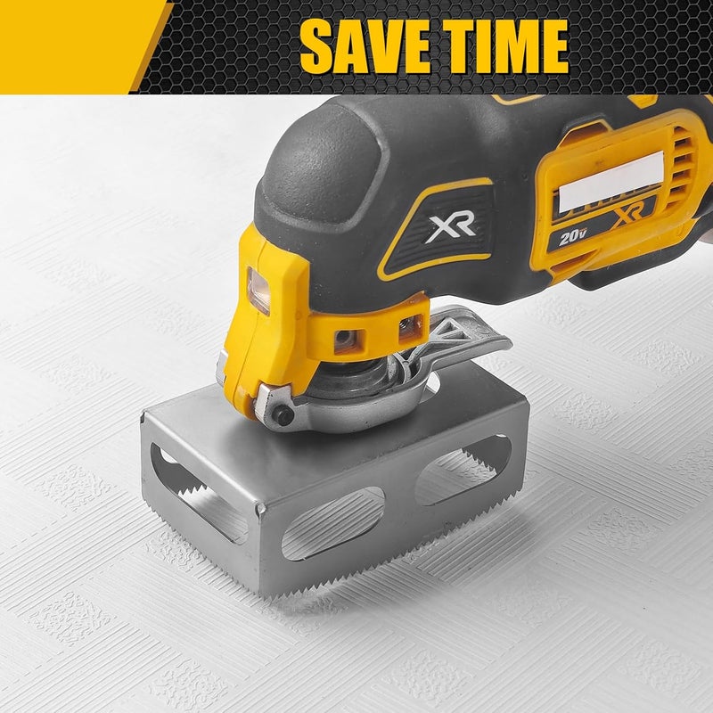 BPOPO Square Slot Cutter Compatible for Dewalt 20V & Milwukee M18 Oscillating Multi-Tool to Cut-in Single Gang Wall Boxes,Outlet Cutter for Drywall,Efficient Carving Tool,1 Pcs Square-Shaped - Image 4